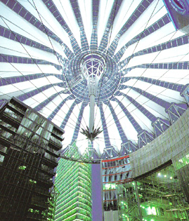 a picture of the sony centre in Berlin
